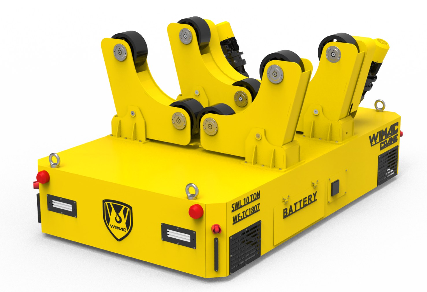 Wimac Rail Transfer Cart with rotator supports