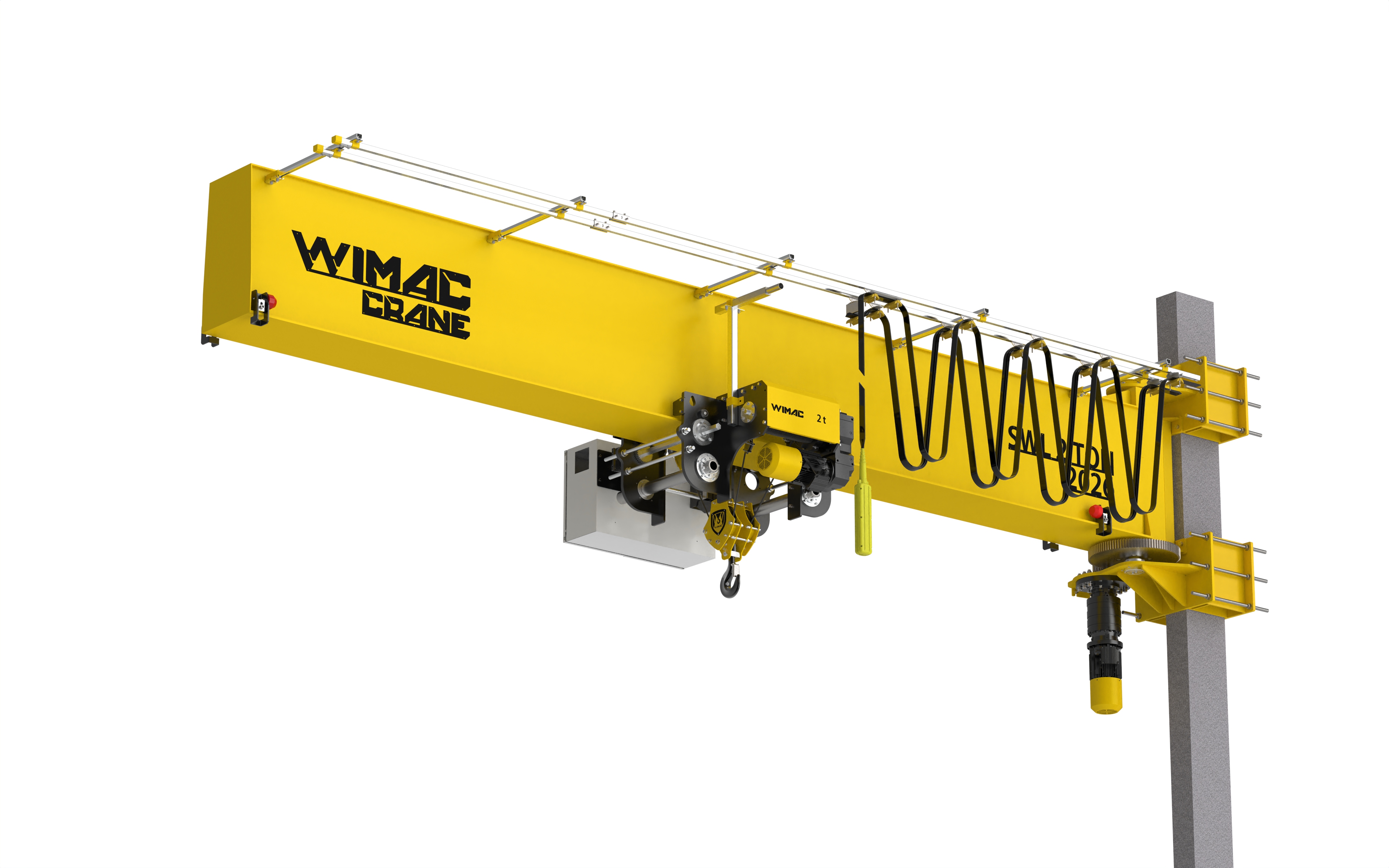 Wall mounted jib crane &mdash; component map